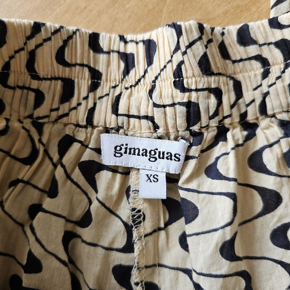 Gimaguas Disco Wave Pattern Pants in Black and White Xs Cotton - Picture 2 of 6